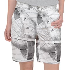 Constellations Celestial Moon Earth Pocket Shorts by Sapixe