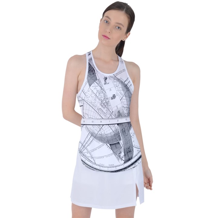 Constellations Celestial Moon Earth Racer Back Mesh Tank Top