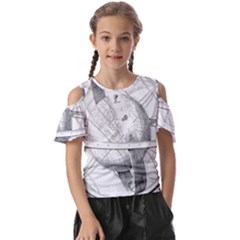 Constellations Celestial Moon Earth Kids  Butterfly Cutout Tee by Sapixe