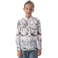 Vectors Fantasy Fairy Tale Sketch Kids  Long Sleeve Shirt by Sapixe