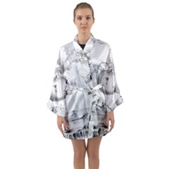 Vectors Fantasy Fairy Tale Sketch Long Sleeve Satin Kimono by Sapixe