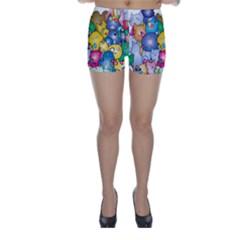 Cats Cartoon Cats Colorfulcats Skinny Shorts by Sapixe