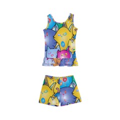 Cats Cartoon Cats Colorfulcats Kids  Boyleg Swimsuit by Sapixe