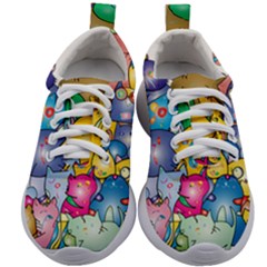 Cats Cartoon Cats Colorfulcats Kids Athletic Shoes by Sapixe