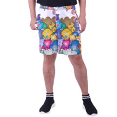 Cats Cartoon Cats Colorfulcats Men s Pocket Shorts by Sapixe