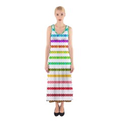 Ribbons Sequins Embellishment Sleeveless Maxi Dress by Sapixe