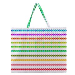 Ribbons Sequins Embellishment Zipper Large Tote Bag by Sapixe