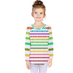 Ribbons Sequins Embellishment Kids  Long Sleeve Tee