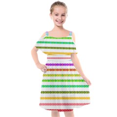 Ribbons Sequins Embellishment Kids  Cut Out Shoulders Chiffon Dress by Sapixe