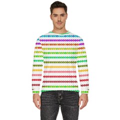 Ribbons Sequins Embellishment Men s Fleece Sweatshirt