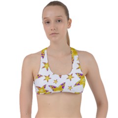 Isolated Transparent Starfish Criss Cross Racerback Sports Bra by Sapixe