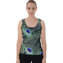 Plumage Peacock Feather Colorful Velvet Tank Top View1