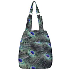 Plumage Peacock Feather Colorful Center Zip Backpack by Sapixe