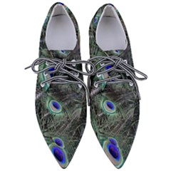 Plumage Peacock Feather Colorful Pointed Oxford Shoes by Sapixe