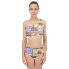 Houses City Architecture Building Spliced Up Two Piece Swimsuit by Sapixe