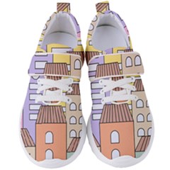 Houses City Architecture Building Women s Velcro Strap Shoes by Sapixe