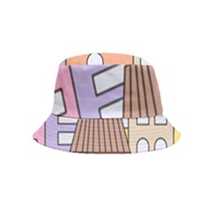 Houses City Architecture Building Inside Out Bucket Hat (kids) by Sapixe