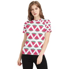 Illustration Watermelon Fruit-food Melon Women s Short Sleeve Rash Guard by Sapixe