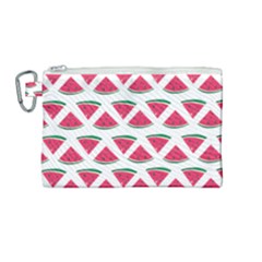 Illustration Watermelon Fruit-food Melon Canvas Cosmetic Bag (medium) by Sapixe