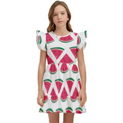 Illustration Watermelon Fruit-food Melon Kids  Winged Sleeve Dress