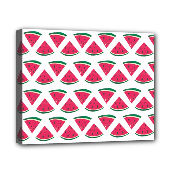 Illustration Watermelon Fruit food Melon Canvas 10  x 8  (Stretched)