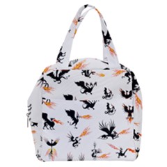 Phoenix Dragon Fire Bird Boxy Hand Bag by Sapixe