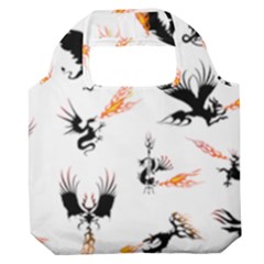 Phoenix Dragon Fire Bird Premium Foldable Grocery Recycle Bag