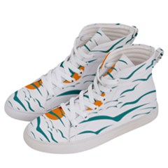 Sunset Glow Sun Bird Women s Hi-top Skate Sneakers by Sapixe