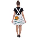 Sunset Glow Sun Bird Velvet Suspender Skater Skirt View2