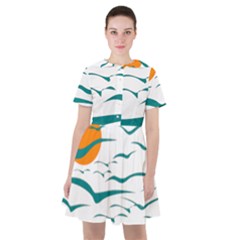 Sunset Glow Sun Bird Sailor Dress by Sapixe