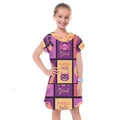 Halloween Cute Cartoon Kids  Drop Waist Dress by Sapixe