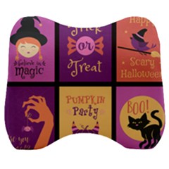 Halloween Cute Cartoon Velour Head Support Cushion by Sapixe