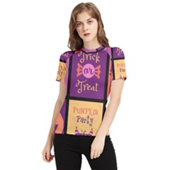 Halloween Cute Cartoon Women s Short Sleeve Rash Guard by Sapixe