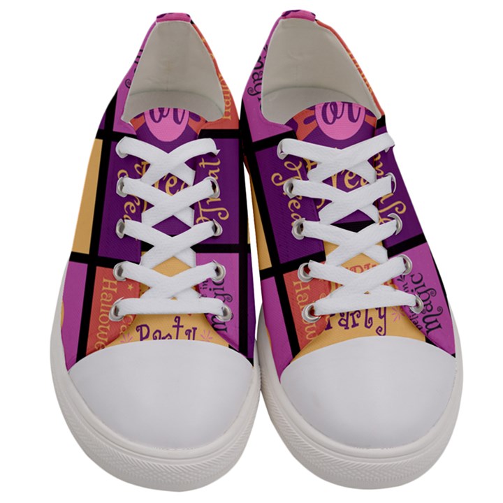 Halloween Cute Cartoon Women s Low Top Canvas Sneakers