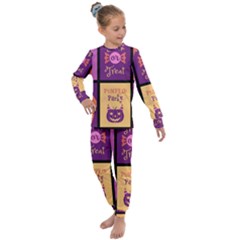 Halloween Cute Cartoon Kids  Long Sleeve Set  by Sapixe