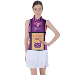 Halloween Cute Cartoon Women s Sleeveless Polo Tee by Sapixe