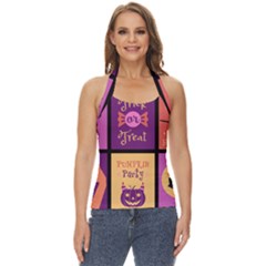 Halloween Cute Cartoon Basic Halter Top