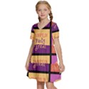 Halloween Cute Cartoon Kids  Short Sleeve Tiered Mini Dress View2