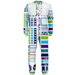 Peacock Pattern Onepiece Jumpsuit (men) by Sapixe