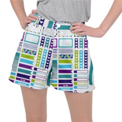 Peacock Pattern Ripstop Shorts by Sapixe