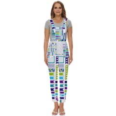 Peacock Pattern Women s Pinafore Overalls Jumpsuit