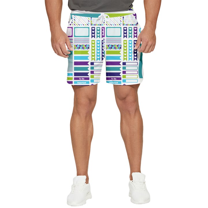 Peacock Pattern Men s Runner Shorts