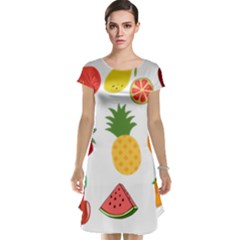 Fruits Cartoon Cap Sleeve Nightdress by Sapixe