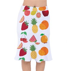 Fruits Cartoon Short Mermaid Skirt by Sapixe