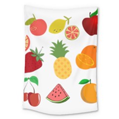 Fruits Cartoon Large Tapestry