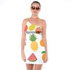 Fruits Cartoon One Soulder Bodycon Dress by Sapixe