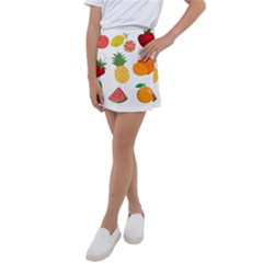 Fruits Cartoon Kids  Tennis Skirt by Sapixe