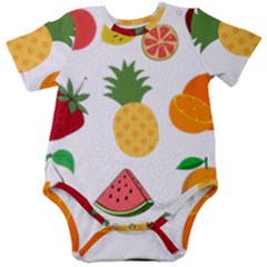 Fruits Cartoon Baby Short Sleeve Onesie Bodysuit by Sapixe