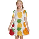 Fruits Cartoon Kids  Short Sleeve Tiered Mini Dress View1