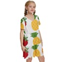 Fruits Cartoon Kids  Short Sleeve Tiered Mini Dress View3